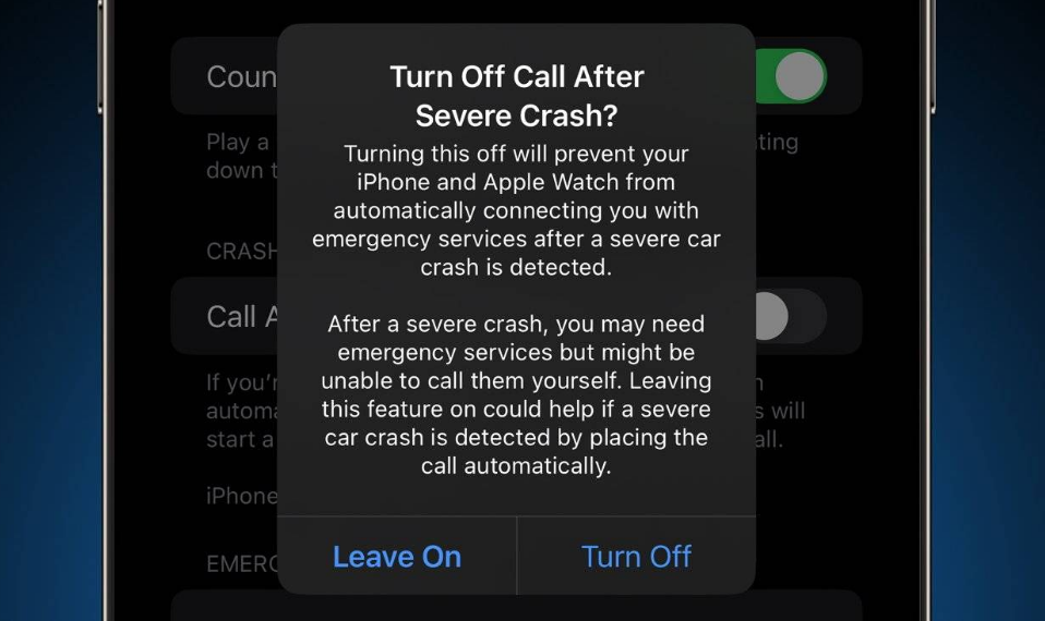 长葛苹果14维修分享 iPhone 14 和 Apple Watch 上关闭崩溃检测 
